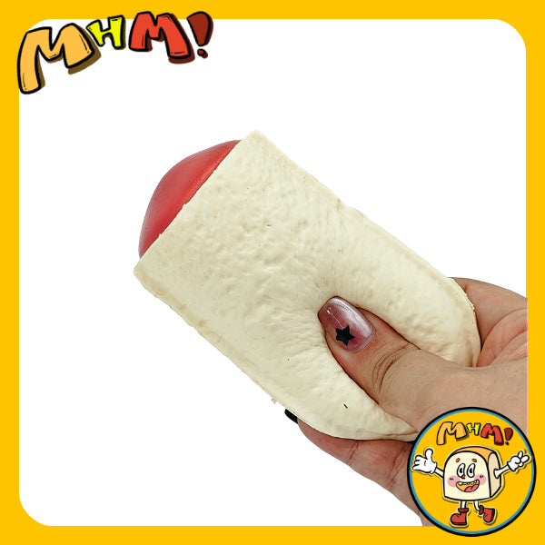MHM Squishy Series Lactic Acid Bacteria Small Mochi (Red Bean Aroma) Holiday Gift Imitation Food Sticky Soft Slow Stress Relief Toy