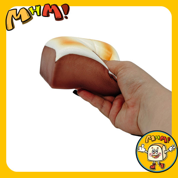 MHM Squishy Series Thick Roasted Cheese Slow Bounce Food Simulates Sticky Soft Stress Relief Toys