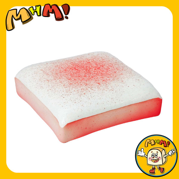 MHM Milk Series Strawberry Toast - Cloud-like silicone sensory toy, smooth micro-bubble texture, suitable for desktop meditation in the office.