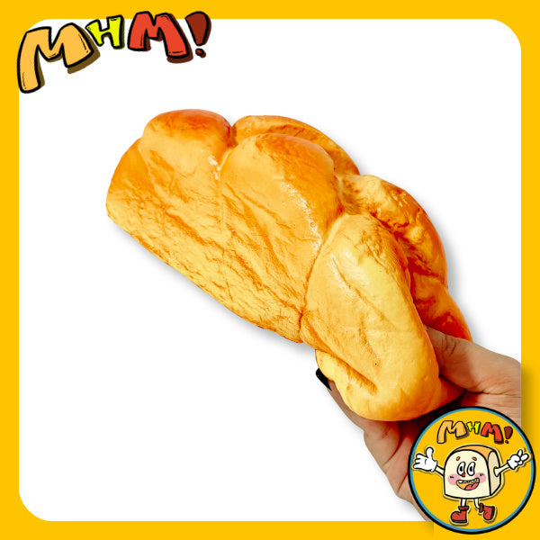 MHM Soft and Cute Series Twisted Bread (Bread Flavor) Food Simulating Sticky Moist Soft Slow Rise Stress Relief Toy for Adults Finger Sensory Toy