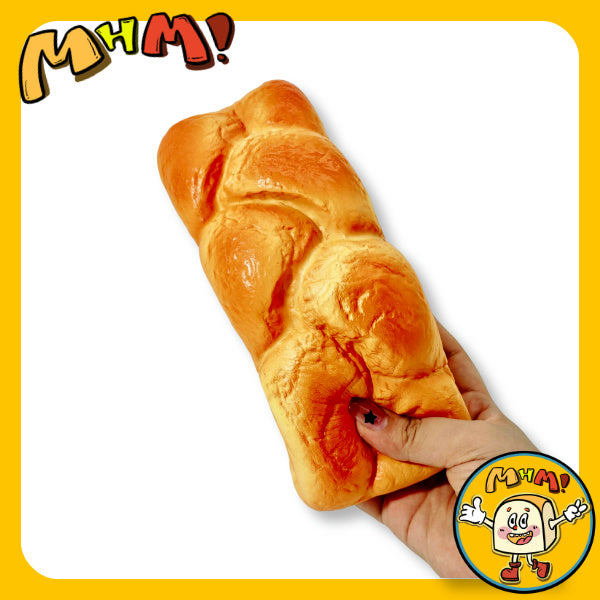 MHM Soft and Cute Series Twisted Bread (Bread Flavor) Food Simulating Sticky Moist Soft Slow Rise Stress Relief Toy for Adults Finger Sensory Toy