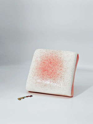 Strawberry cloud toast squishy toy smooth silicone texture pink bread fidget for meditation