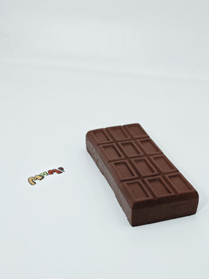 Chocolate Plate Squishy - slow rising squeeze toy side angle view