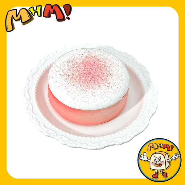 MHM Squishy Series White Peach Oolong Rolls Slow Rebound Simulated Food Sticky Hands Soft Stress Relief Toys