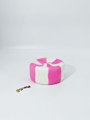 Strawberry milk taffy squishy toy sticky soft pink candy fidget scented sweet cream