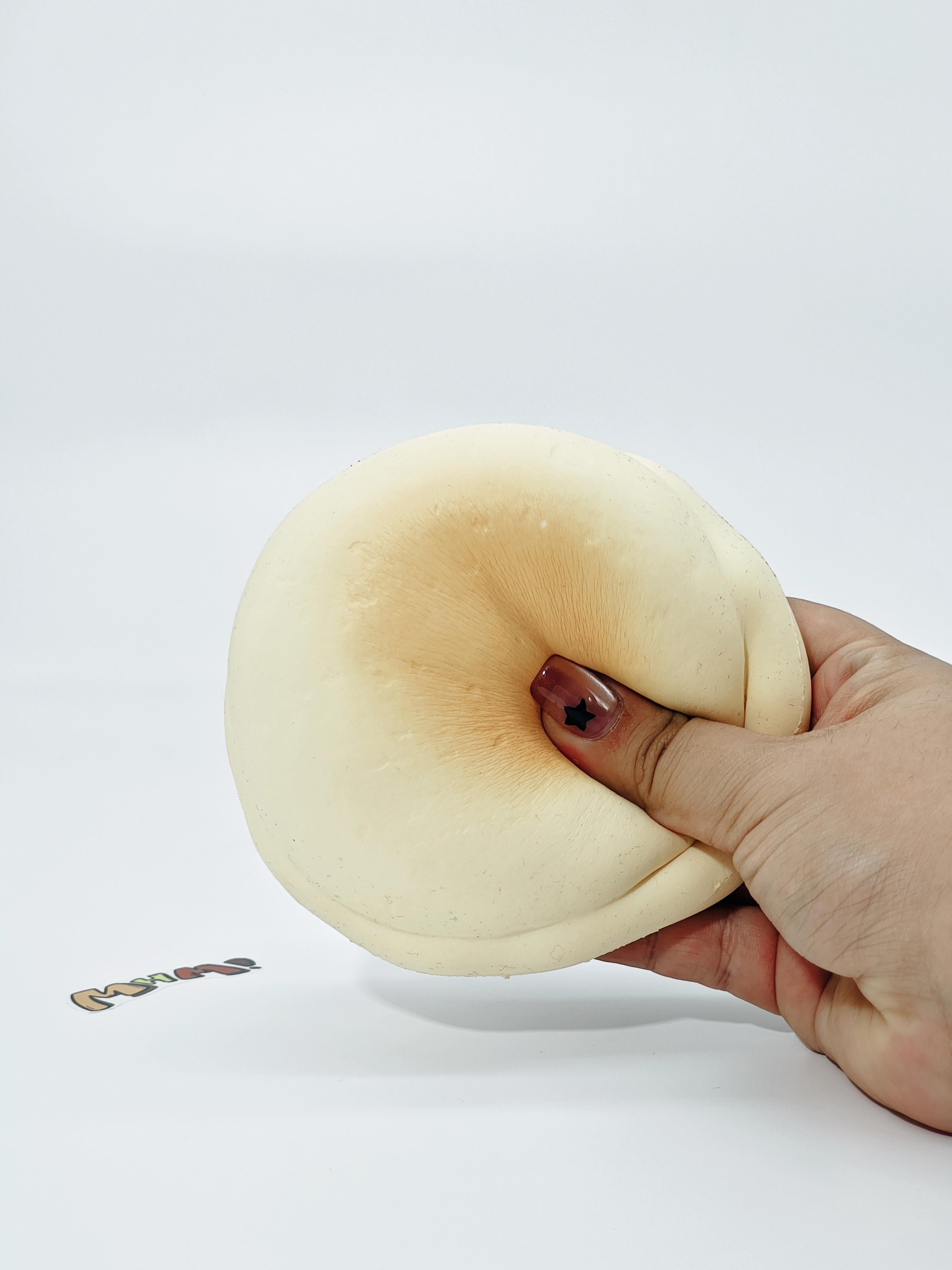 Taro Milk Swirl Toast Squishy - Sticky & Soft Bread Slice | Scented Purple Ube Fidget Toy