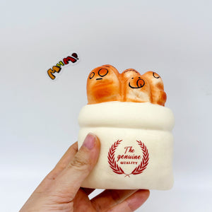 Cute Multi-Face Baguette Bread Stress Relief Squishy alternate view 8