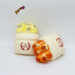 Cute Multi-Face Baguette Bread Stress Relief Squishy alternate view 2
