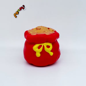 Lucky Gold Coin Pouch Squeeze Toy: Good Luck by Your SideSuper So - squishy stress relief toy detail shot