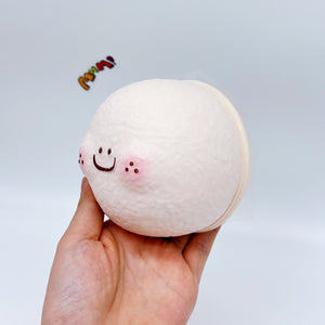 Kawaii Pink Mochi Slow Rise Squishy Toy - squishy stress relief toy detail shot