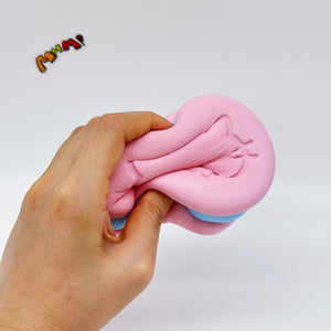 Kawaii Strawberry Cookie Squishy with Kitty Emboss: Ultra Soft & - kawaii squishy toy collection photo