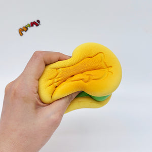 Kawaii Original Flavor Cookie Squishy with Kitty Emboss: Ultra So - slow rising toy top view