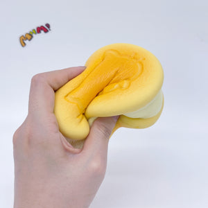 Kawaii Original Flavor Cookie Squishy with Kitty Emboss: Ultra So - cute squishy gift toy display