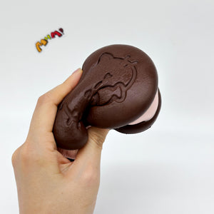 Kawaii Chocolate Cookie Squishy with Kitty Emboss: Ultra Soft & S - kawaii squishy toy collection photo