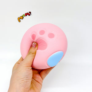 Slow Rise Cat Paw Lava Bun Squishy Squeeze Away Stress! - squishy toy size reference with hand