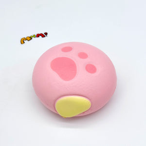 Slow Rise Cat Paw Lava Bun Squishy Squeeze Away Stress! - slow rising squeeze toy side angle view