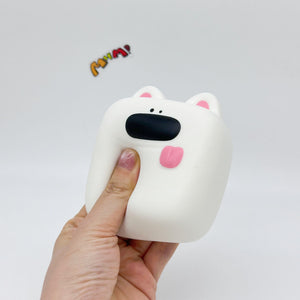 Kawaii Dog Squishy: Tofu Dog -- Controller -- Headphone Case! - kawaii squishy toy collection photo