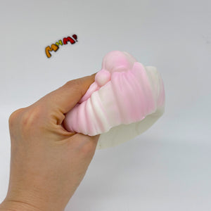 Cute Two-Tier Cake Stress Relief Squishy with Bow - cute squishy toy packaging display