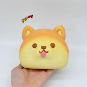 Ultra-Soft Shiba Toast Squishy Slow Rise & Irresistibly Cute! - kawaii squishy toy close up