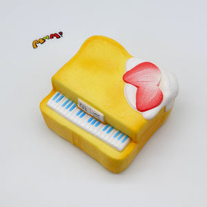 Cute Piano Bread Stress Relief Squishy - squishy stress relief toy detail shot