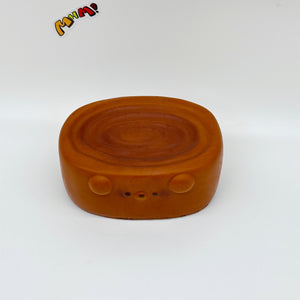 Cute Rolled Egg Stress Relief Squishy - slow rising squeeze toy side angle view