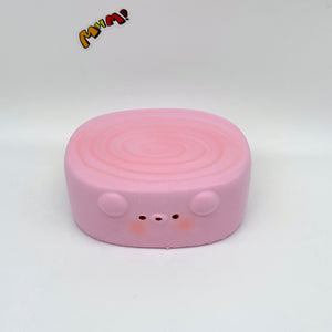Cute Rolled Egg Stress Relief Squishy - soft slow rise fidget toy front view