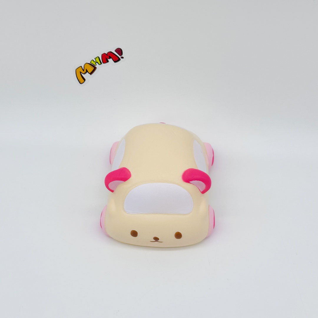 Slow Rise Cute Bear Car Squishy Squeeze Away Stress - soft slow rise fidget toy front view