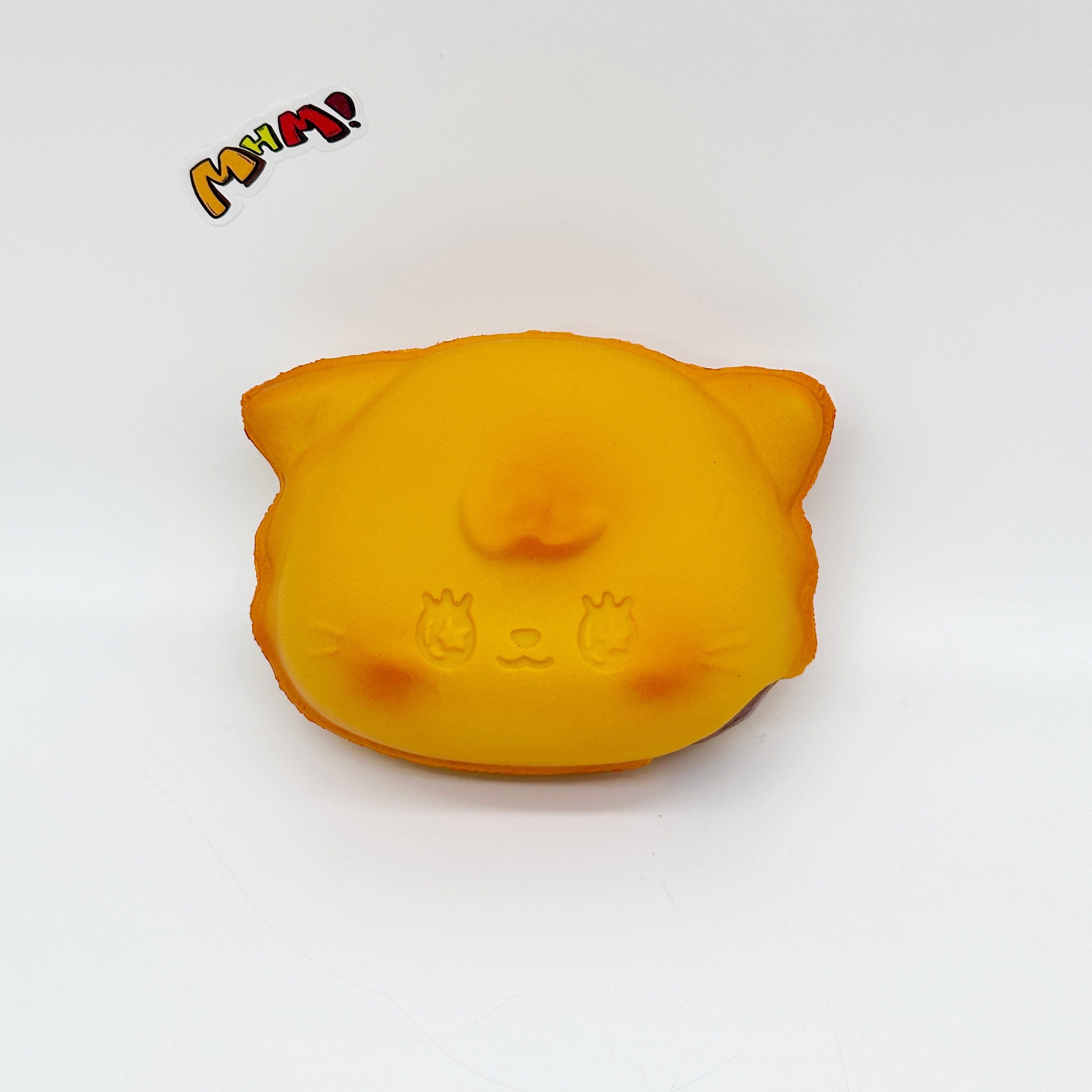 Cat Egg Waffle Slow Rise Squishy Toy - soft slow rise fidget toy front view