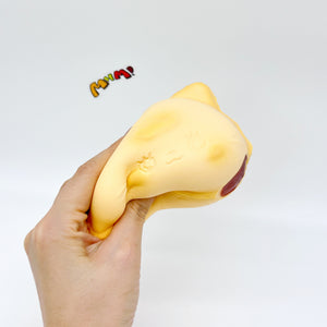 Cat Egg Waffle Slow Rise Squishy Toy - slow rise toy hand squeeze demo