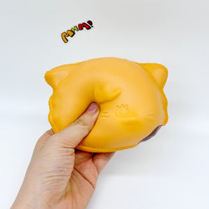 Cat Egg Waffle Slow Rise Squishy Toy - squishy toy size reference with hand