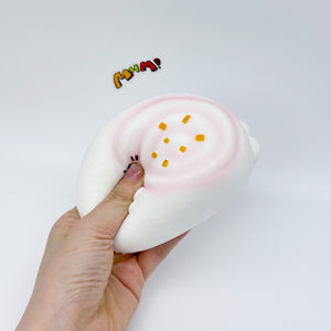 Sleepy Seal Squishy | Cute Pink Swirl Cream Slow Rising Stress Re - squishy toy size reference with hand