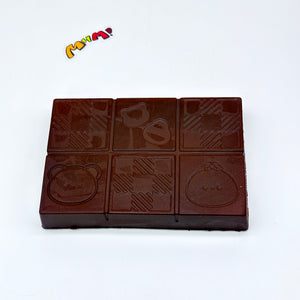 Handheld Chocolate Bar Squishy with Cute Bear & Character Emboss - slow rising squishy toy product photo