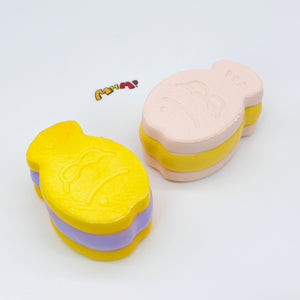Taro/Strawberry Taiyaki Slow Rise Squishy Toy - slow rising squishy toy product photo