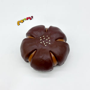 Cute Flower-Shaped Chestnut Pastry Stress Relief Squishy - soft slow rise fidget toy front view
