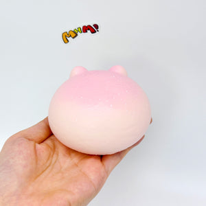 Pink Shiba Inu Steamed Bun Squishy Toy - cute squishy toy packaging display