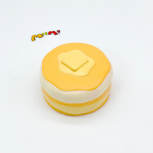 Cute honey bread pancake squishy squeeze toy with butter topping, slow rising stress relief fidget toy