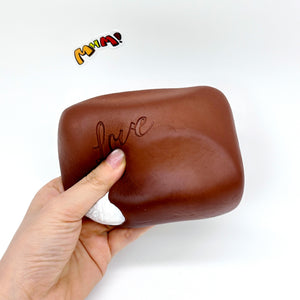 Romantic Love Stamp Chocolate Bar Fluffy Slow Rise Squeeze Toy - kawaii squishy toy close up