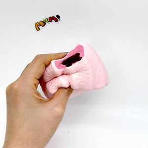Kawaii Peeking Bear Pudding Squishy - cute squishy toy packaging display