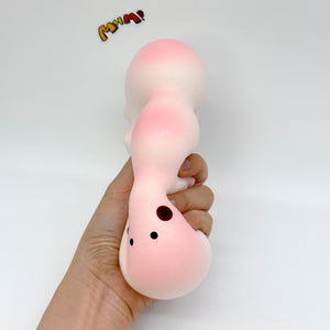 Fluffy Caterpillar Bread Squishy - slow rising toy top view