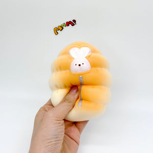 Sleepy Bunny in Sleeping Bag Squishy - soft foam stress relief squeeze toy