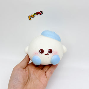 Blue Beret Dazed Ball Squishy Slow-Rise - soft slow rise fidget toy front view