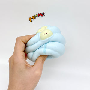 Sleepy Bunny in Sleeping Bag Squishy - kawaii squishy toy collection photo