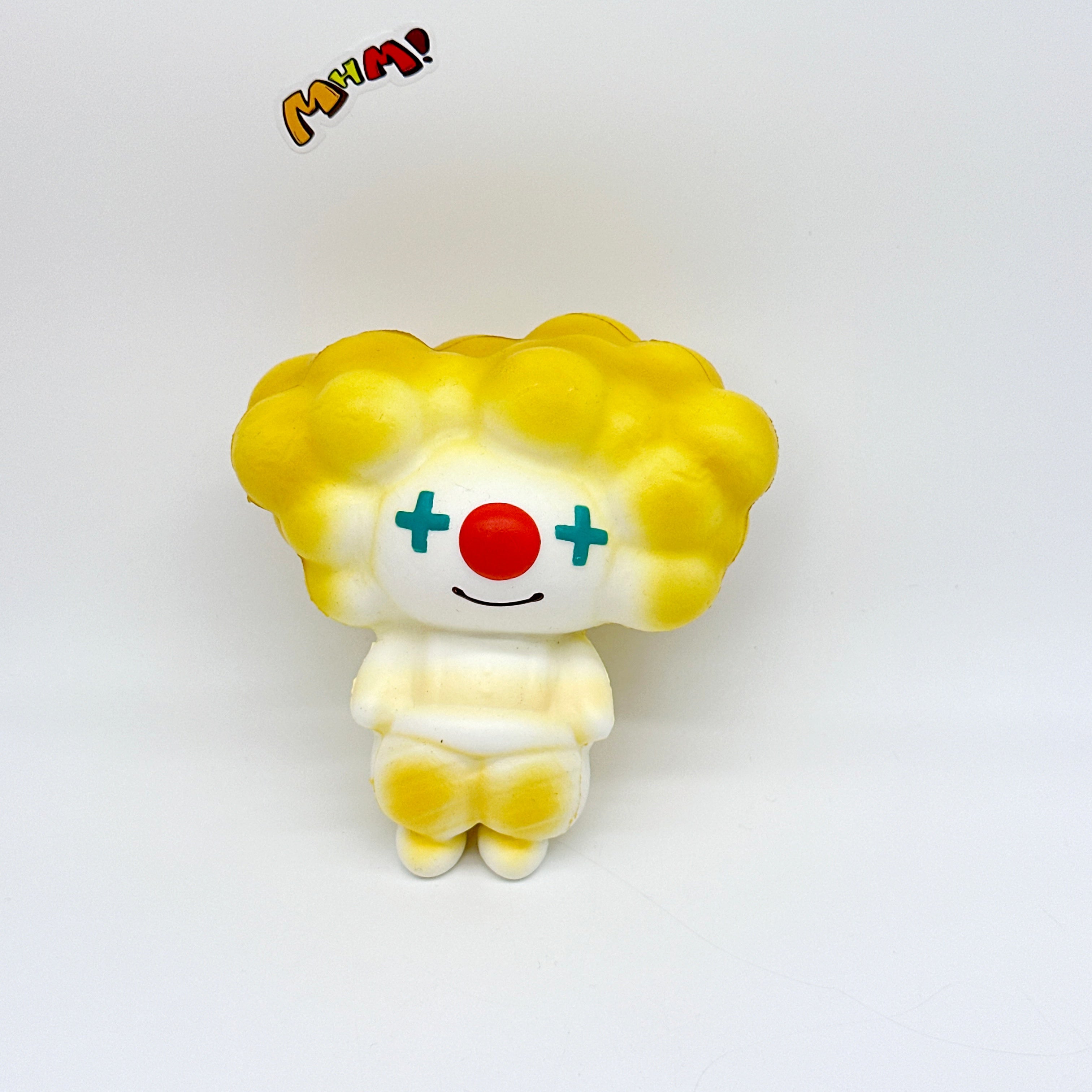 4 Colors Clown Squishy - Orange/Yellow/Green/Blue Cute Circus Slo - soft slow rise fidget toy front view