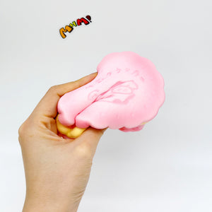 Puff Milk Sandwich Cookie Squishy | Cute Japanese Snack Slow Risi - squishy toy size reference with hand