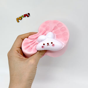 Bunny & Bear Waffle Squishy | Cute Animal Waffle Slow Rising Stre - soft foam stress relief squeeze toy