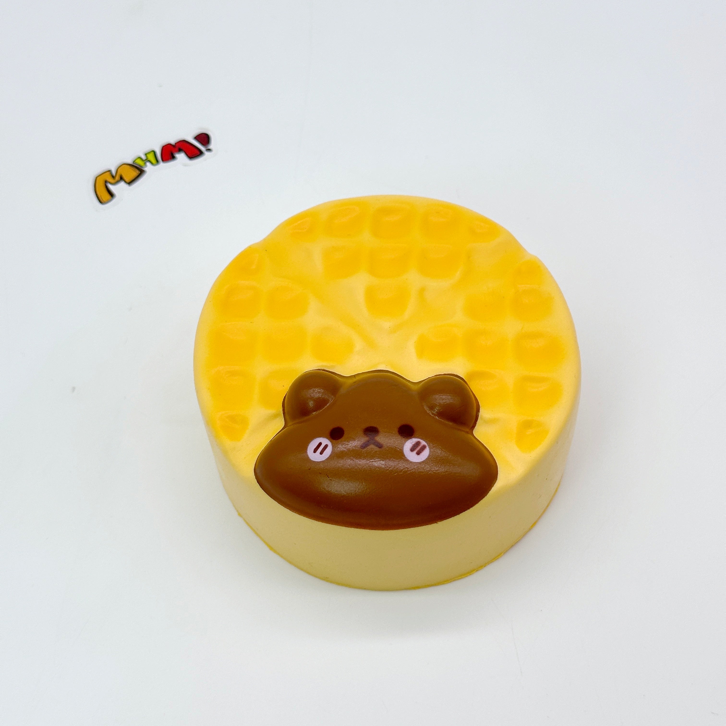 Bunny & Bear Waffle Squishy | Cute Animal Waffle Slow Rising Stre - soft slow rise fidget toy front view