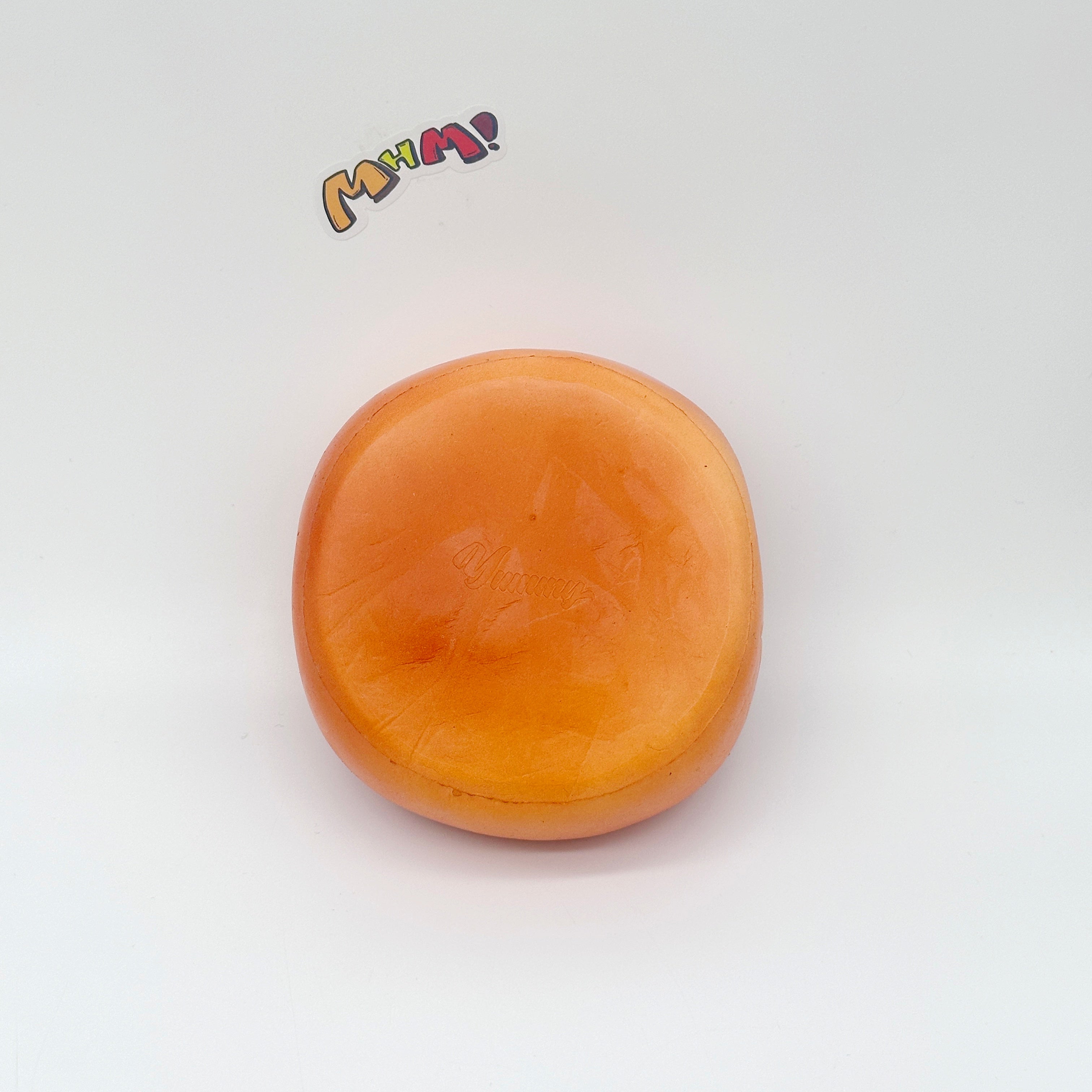 Caramel Dalgona Candy Squishy | Triangle Pattern Sugar Honeycomb - soft slow rise fidget toy front view