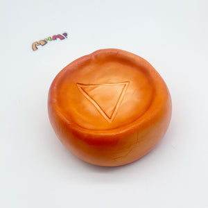 Caramel Dalgona Candy Squishy | Triangle Pattern Sugar Honeycomb - squishy stress relief toy detail shot