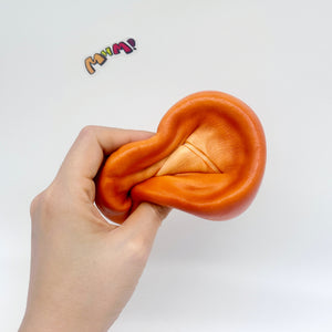 Caramel Dalgona Candy Squishy | Triangle Pattern Sugar Honeycomb - squishy toy size reference with hand