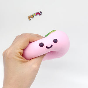 Lucky Persimmon Squishy - White & Pink Cute Persimmon Slow Rising - cute squishy gift toy display
